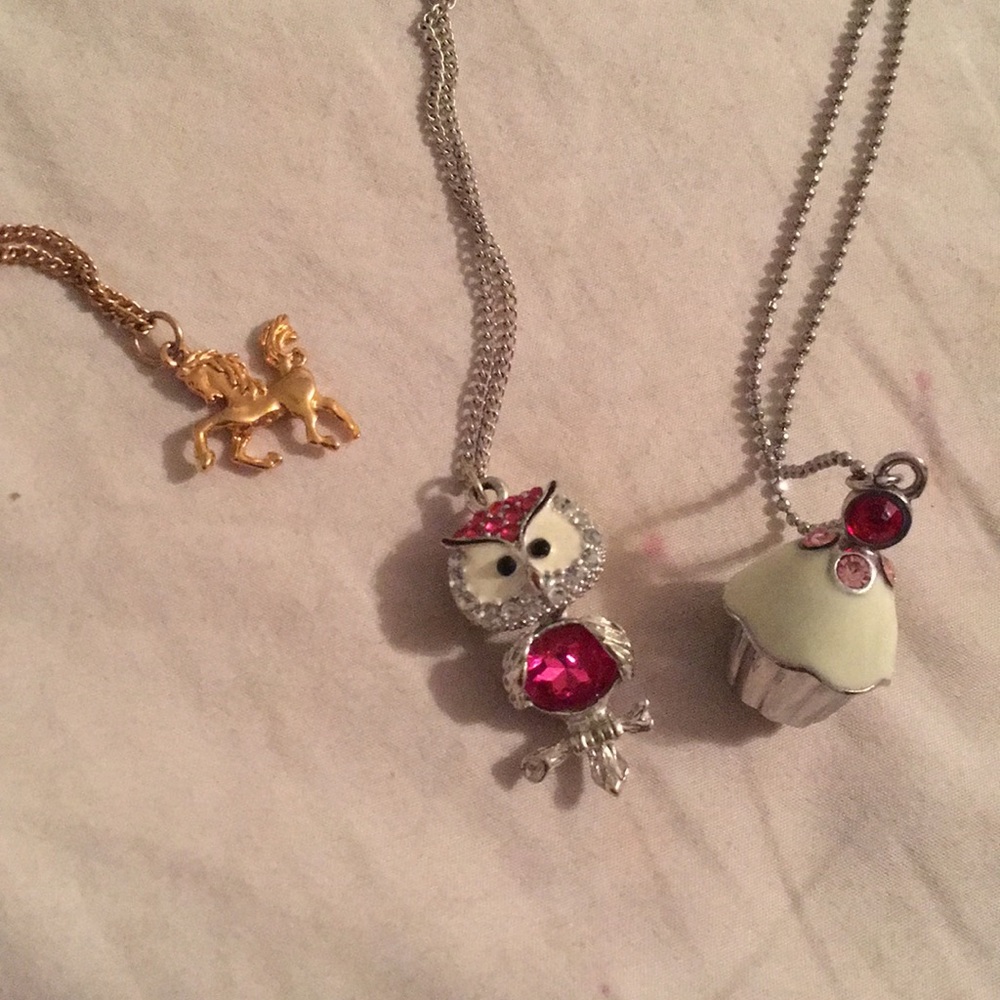 3 necklaces.